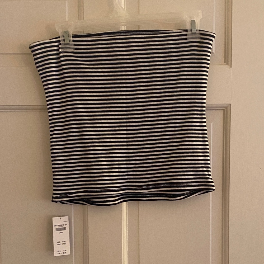 Hollister Blue and White Striped Tube Top - Picture 2 of 5
